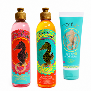 kit bronceo basico dluchi aceite coco + aceite zanahoria + gel aloe vera