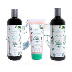 kit cabello graso cbd shampoo cannabis romero + acondicionador + exfoliante capilar matices cosmetics