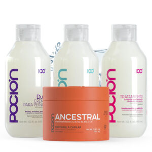 kit regeneracion capilar la pocion shampoo + tratamiento + crema dual + mascarilla ancestral matices cosmetics