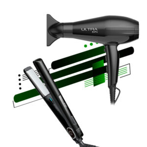 kit ultra ion titanium oxy active gama secador cabello + plancha cabello matices