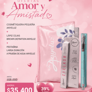 kit oferta cosmetiquera anyeluz+lapiz cejas anyeluz+pestanina anyeluz