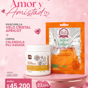 kit oferta crema calendula pili + velo colageno nevada