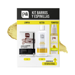 kit anti barritos pili jabon carbon + locion azufre + agua hamamelis matices cosmetics