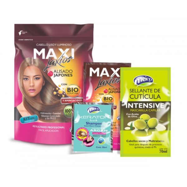 alisador capilar kit maxi laxios meicys sachets 210 ml matices cosmetics