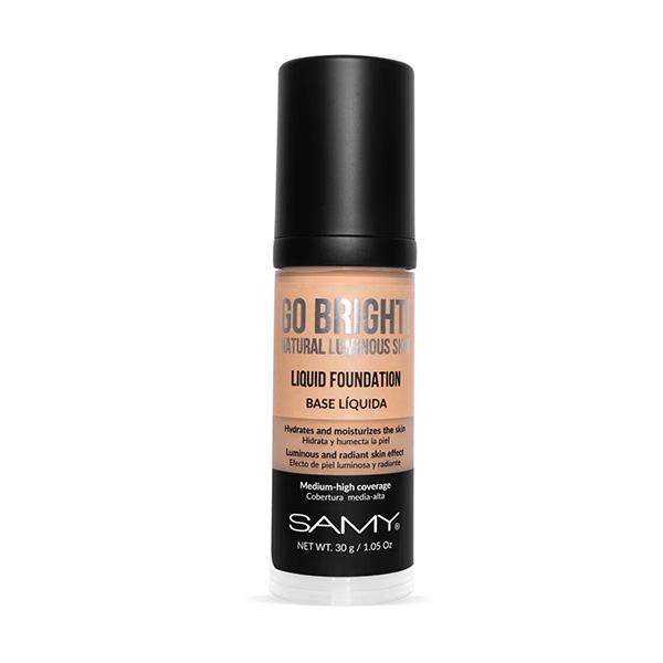 base liquida go bright 4.0 medium tan samy 30 gr matices cosmetics