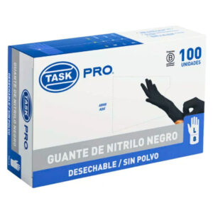 guantes nitrilo eco negro task pro talla l cja x 50 pares matices cosmetics