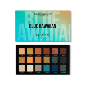 sombras samy 18 tonos blue hawaian matices cosmetics