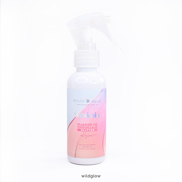 fijador maquillaje con glitter dolce bella wild glow 110 ml matices cosmetics