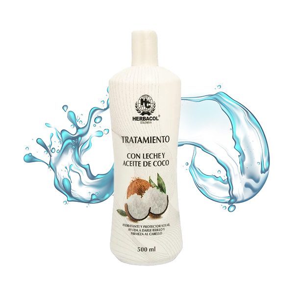 tratamiento capilar leche y aceite coco herbacol 500 ml matices cosmetics