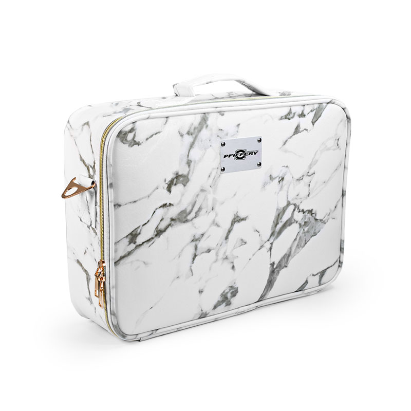 maleta maquillaje marmol blanco 10x38x28 pfiffery 1614bn matices cosmetics