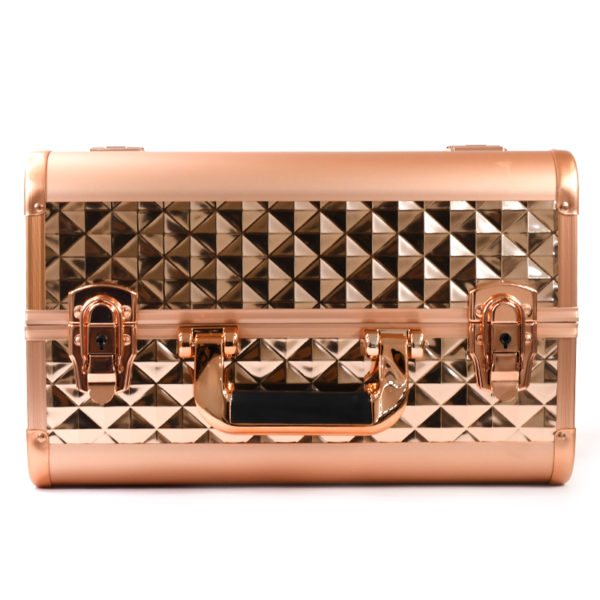 maleta maquillaje rose gold pfiffery 3626 23x36x26 cm matices cosmetics