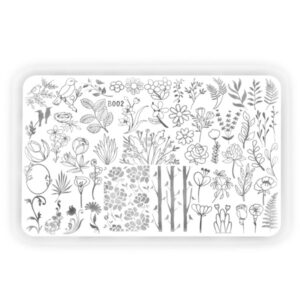 placa stamping botanica b002 6x9 cm belimar matices cosmetics