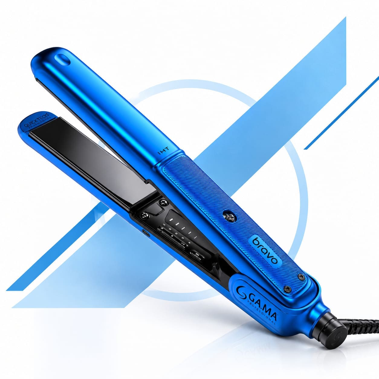 Plancha de Cabello Titanio Oxy Active LED IHT Bravo Gama