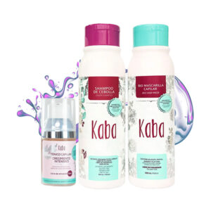 kit clinicamente demostrado kaba shampoo cebolla + bio mascarilla + tonico capilar crecimiento intensivo matices cosmetis