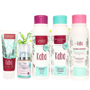 kit crecimiento intensivo kaba shampoo cebolla + acondicionador ceramidas + bio mascarilla + repolarizador + tonico capilar matices cosmetics