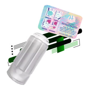 kit estampador + raspador para stamping h la cosedora matices cosmetics