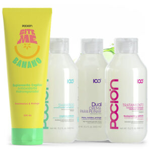 kit nutricion intensa la pocion shampoo + tratamiento + crema dual + tratamiento bite me matices cosmetics