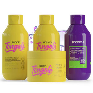 kit rizos largos e hidratados la pocion shampoo + crema dual + tratamiento + mascarilla tongole matices cosmetics