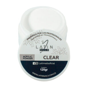 polvo acrilico clear latin nails 120 gr matices cosmetics