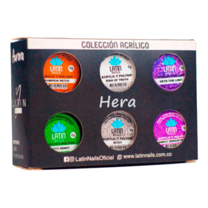 polvo acrilico color hera 6 tonos latin nails matices cosmetics