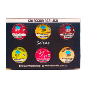 polvo acrilico color selene 6 tonos latin nails matices cosmetics