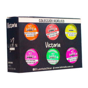 polvo acrilico color victoria 6 tonos latin nails matices cosmetics