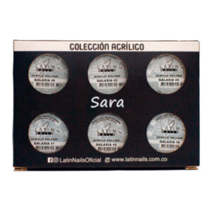 polvo acrilico galaxia sara 6 tonos latin nails matices cosmetics