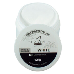 polvo acrilico white latin nails 120 gr matices cosmetics