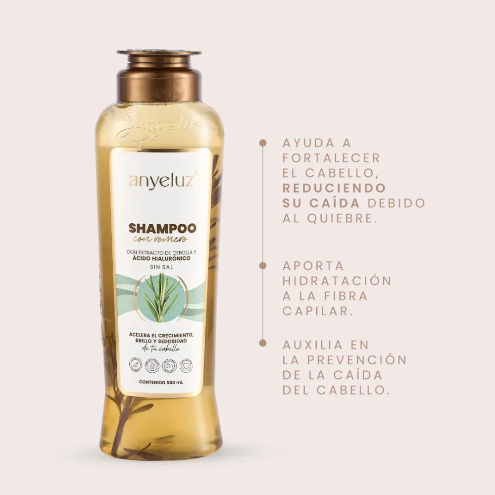 Shampoo de romero Anyeluz 500 ml - foto oficial